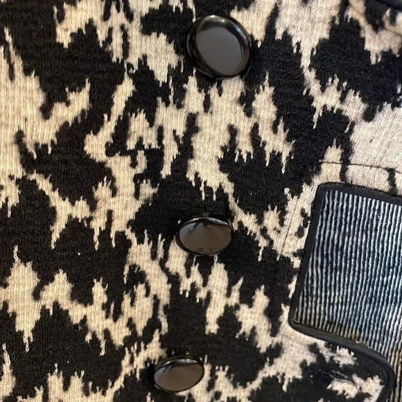 DIANE Von Furstenberg Eleanora black and white wool and cotton jacket - Picture 3 of 13